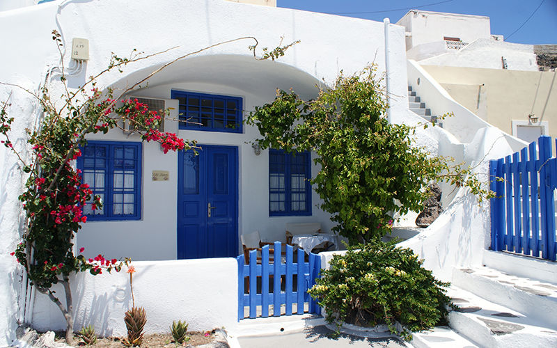 Бело-синие домики Санторини